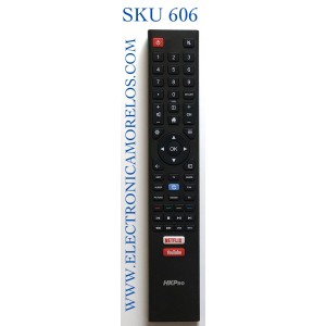 CONTROL REMOTO PARA TV HKPRO SMART TV  / NUMERO DE PARTE 06-558W52-TY11XS